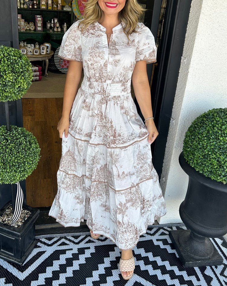 Melia | Marcelline Timeless Toile Maxi Dress