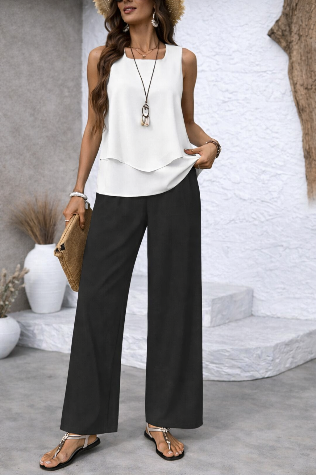 Melia | Nadine Monochrome Wide-Leg