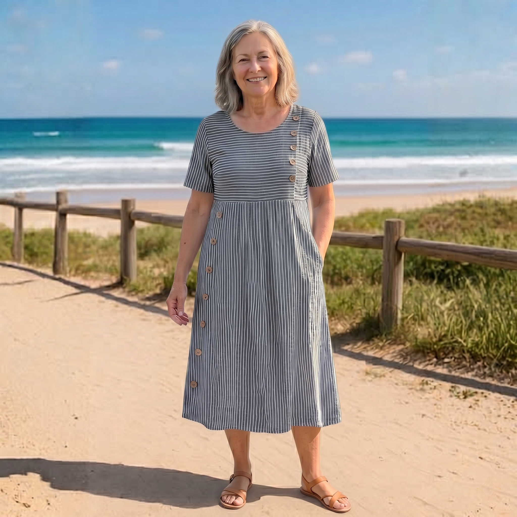 Melia | Sofia Striped Summer Dress