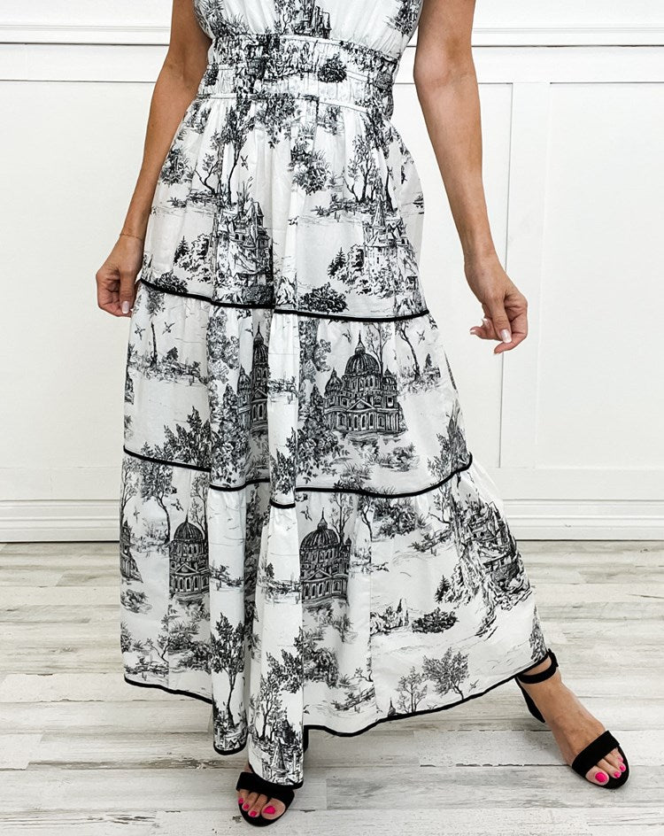 Melia | Marcelline Timeless Toile Maxi Dress