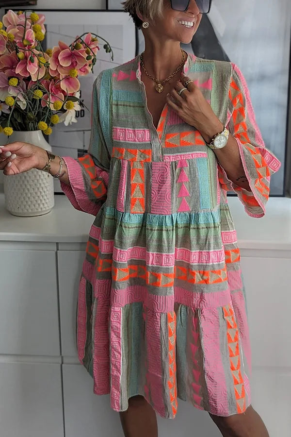 Melia | Lucy Patterned Flowing Midi Dress