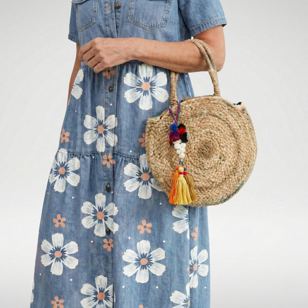 Melia | Kirra Denim Flower Dress