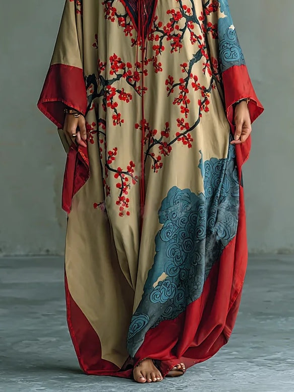 Melia | Japanese Plum Blossom Maxi Dress