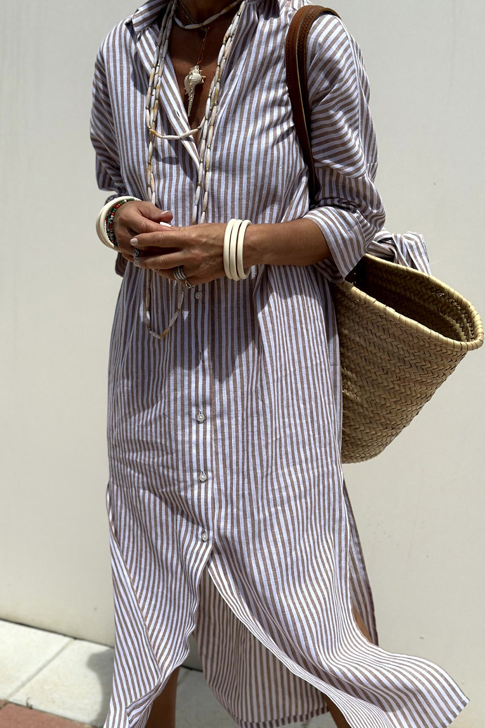 Melia | Sophia Striped Shirt Dress