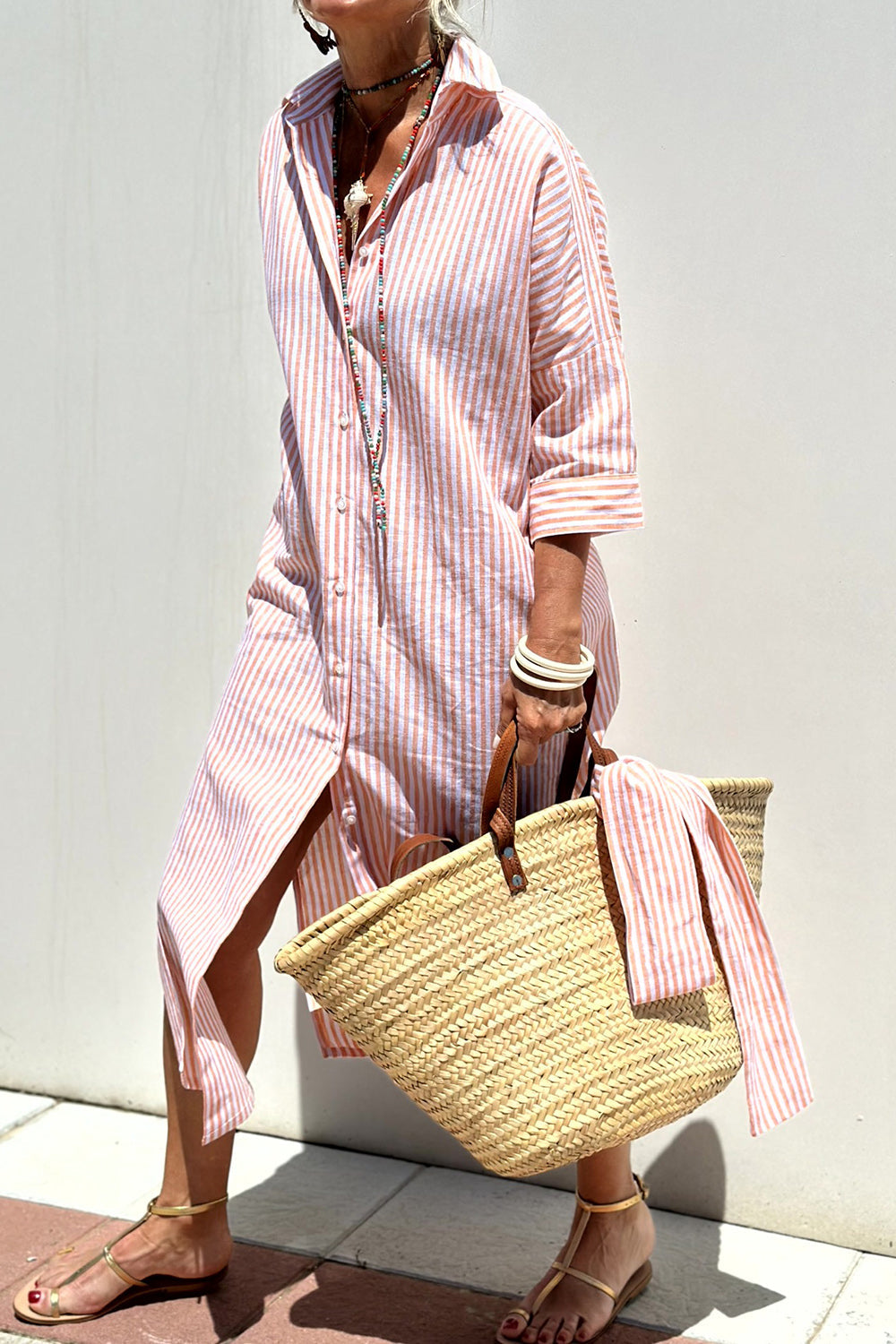Melia | Sophia Striped Shirt Dress
