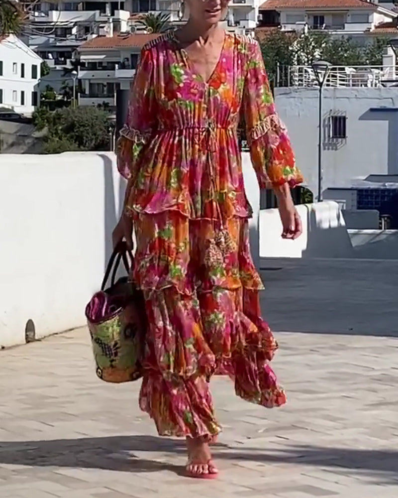 Melia | Isabelle Flounce Maxi Dress