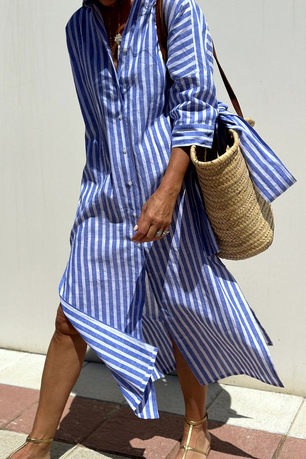 Melia | Sophia Striped Shirt Dress