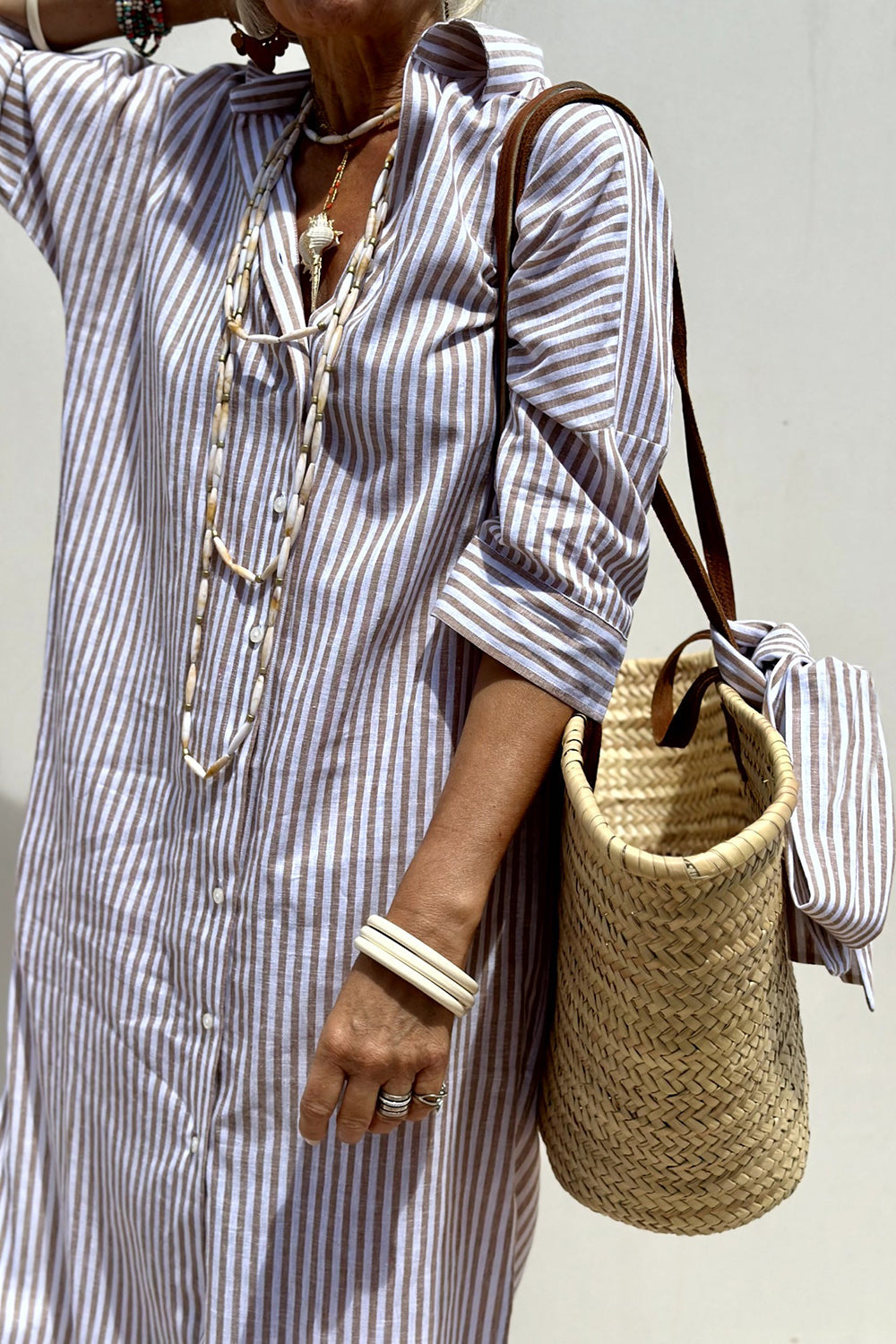 Melia | Sophia Striped Shirt Dress