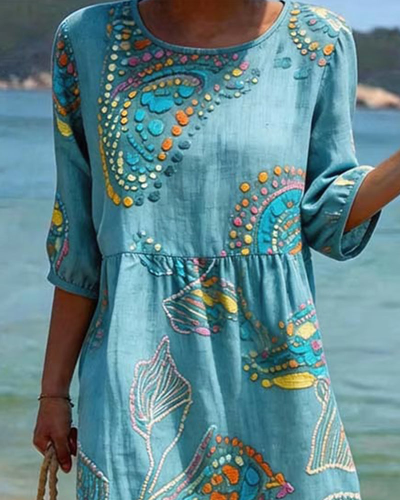 Melia | Margot Printed Gathered Midi Dress