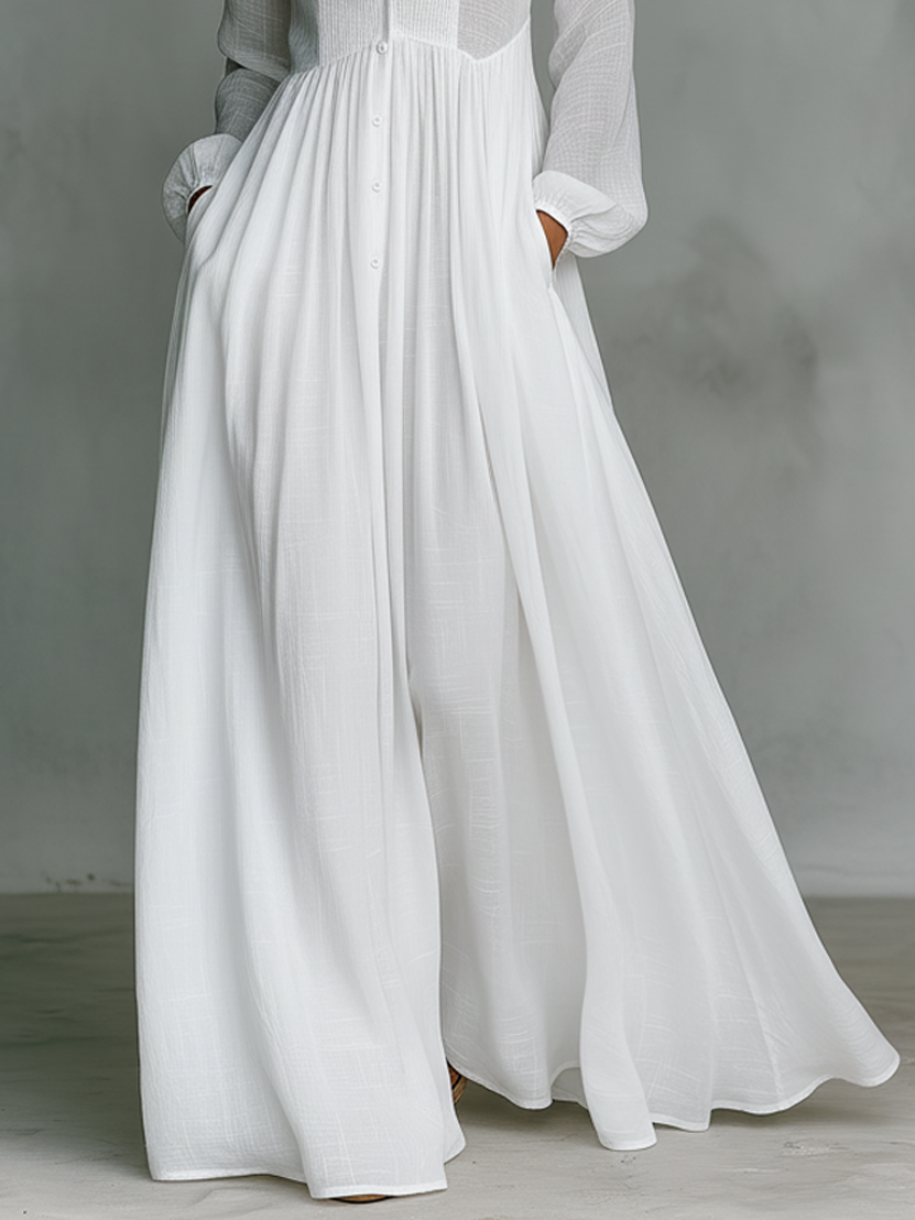 Melia | Serena Flowing Button-Front Maxi Dress