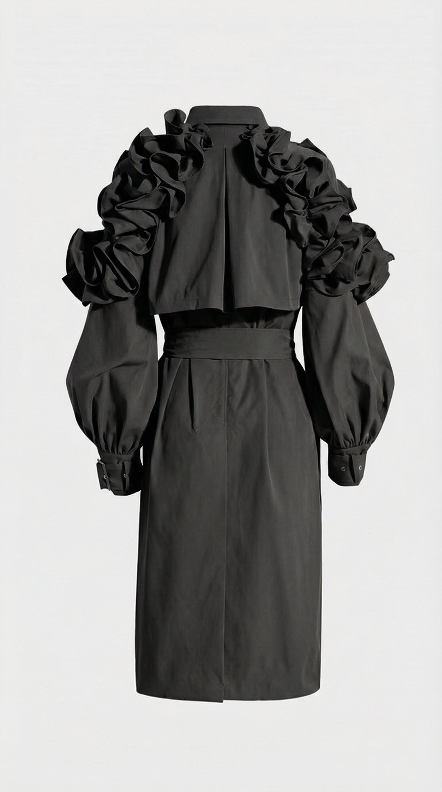 Melia | Ruffle Moment Trench Coat