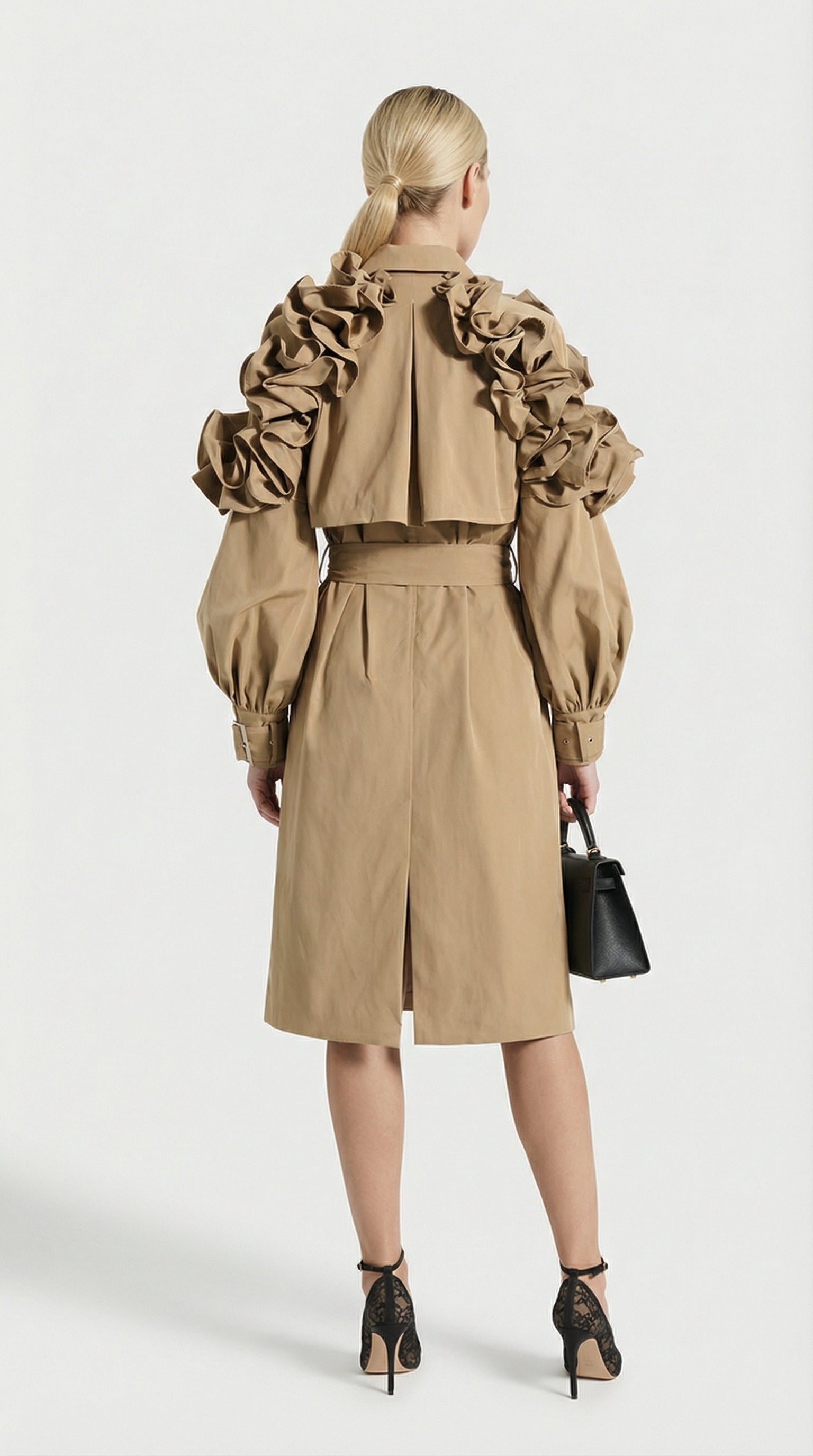 Melia | Ruffle Moment Trench Coat