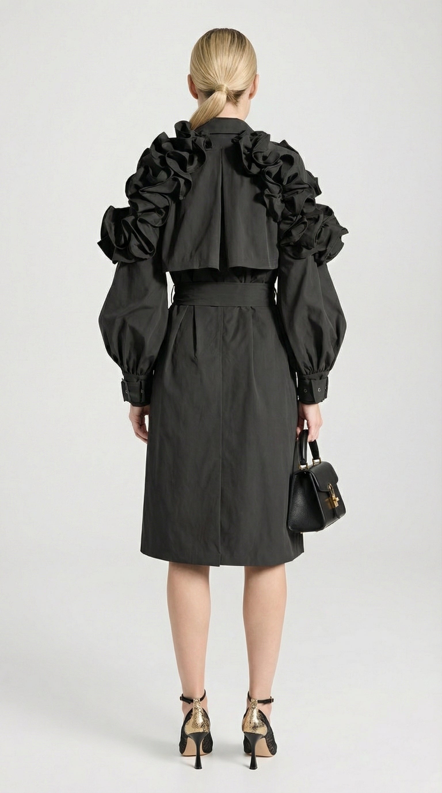 Melia | Ruffle Moment Trench Coat