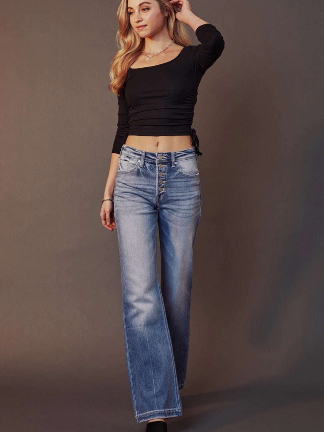 Melia | Holly High Rise Flare Kancan Jeans