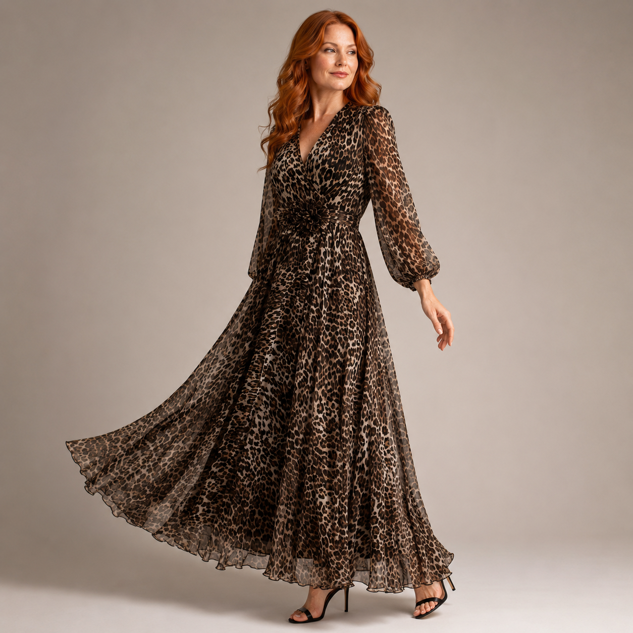 Melia | Solange Leopard Print Maxi Dress