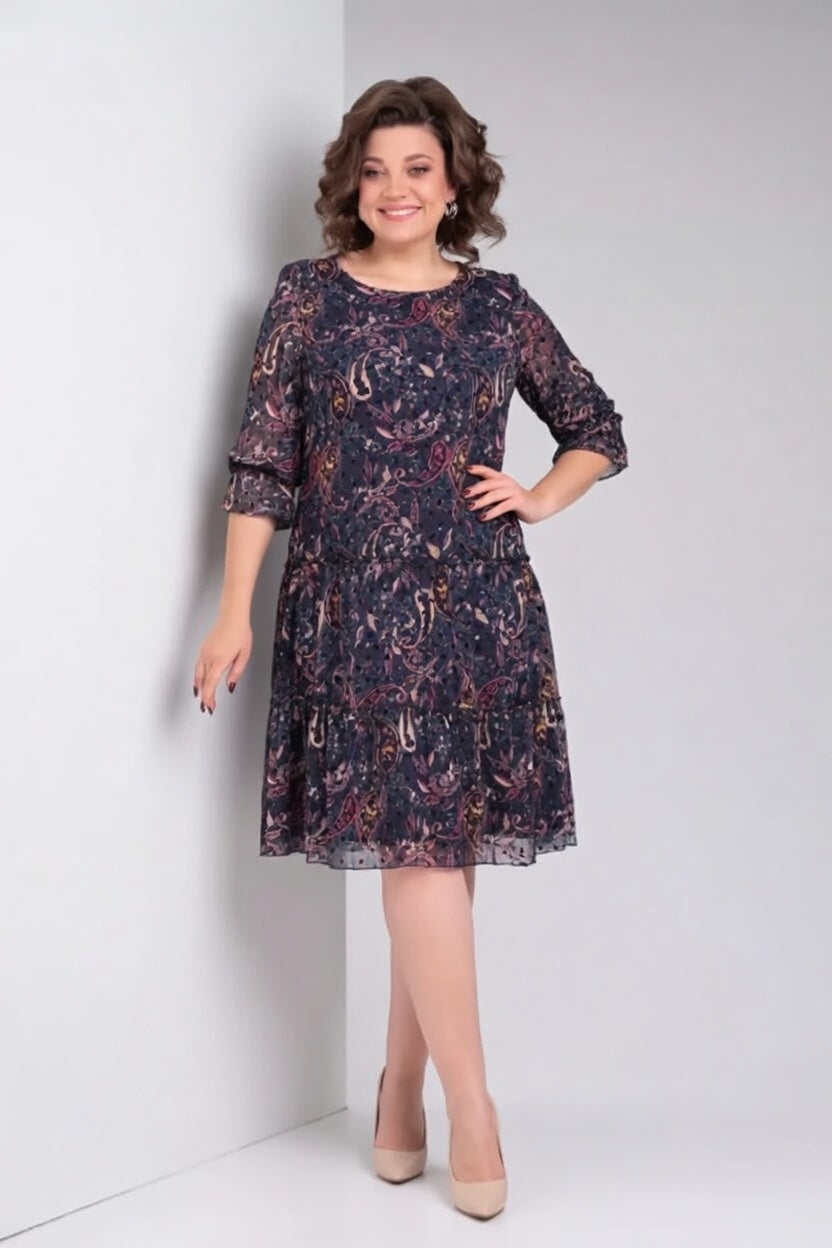 Melia | Oriane Elegant Floral Dress