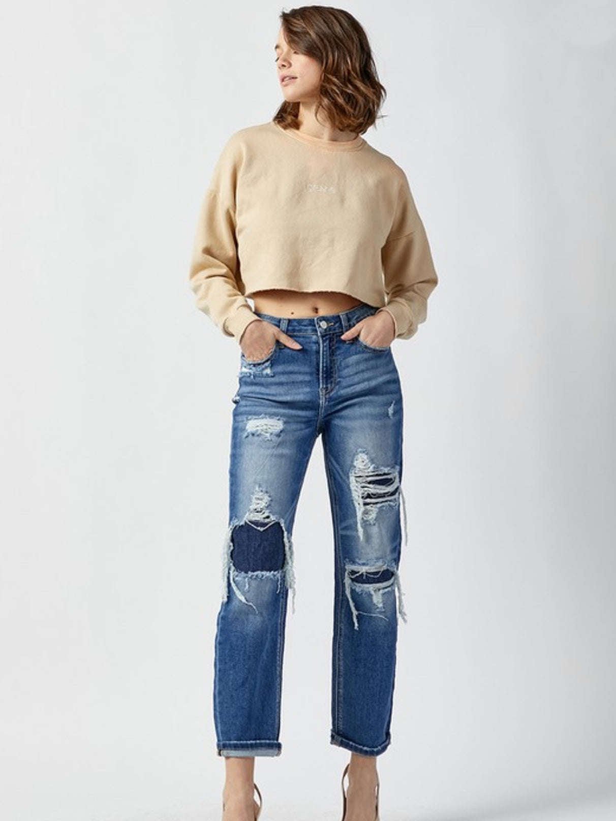 Melia | Lourdes Distressed Denim Jeans