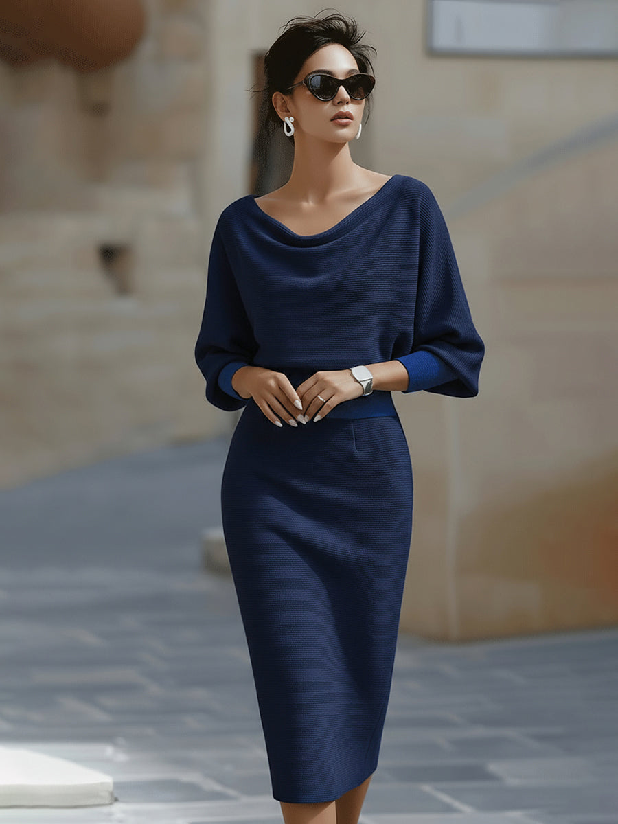 Melia | Lydia Draped Batwing Midi Dress