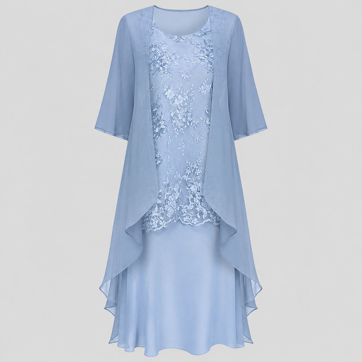 Melia | Noelle Chiffon Two-Piece Dress