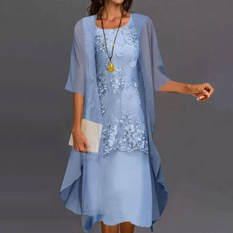 Melia | Noelle Chiffon Two-Piece Dress