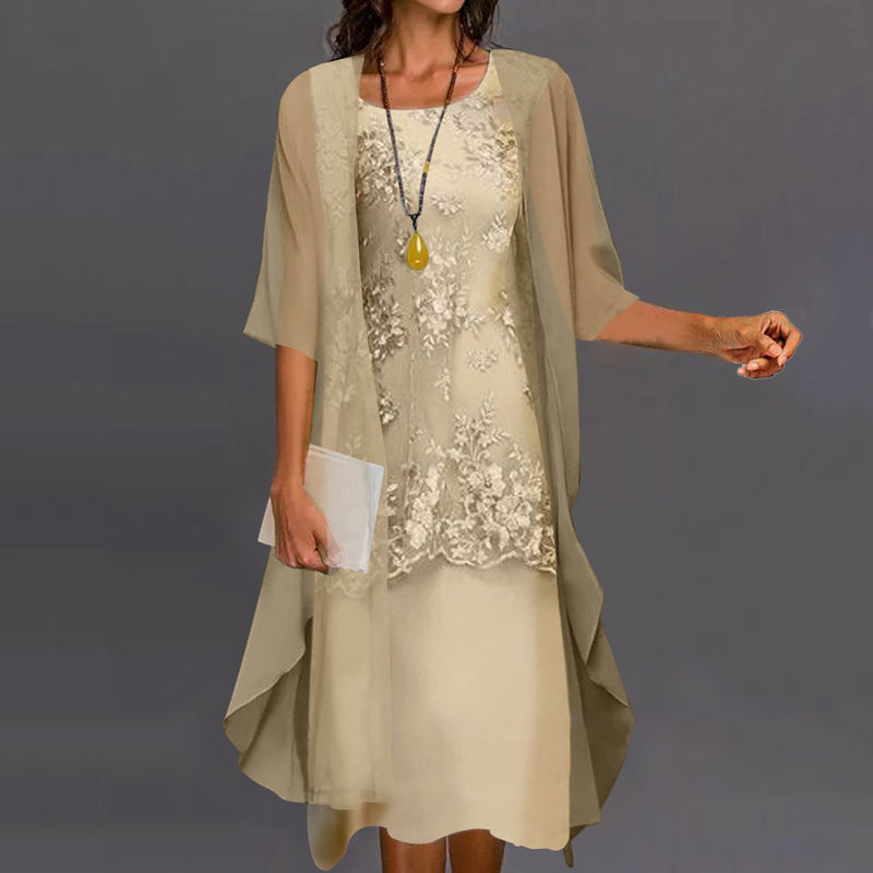 Melia | Noelle Chiffon Two-Piece Dress