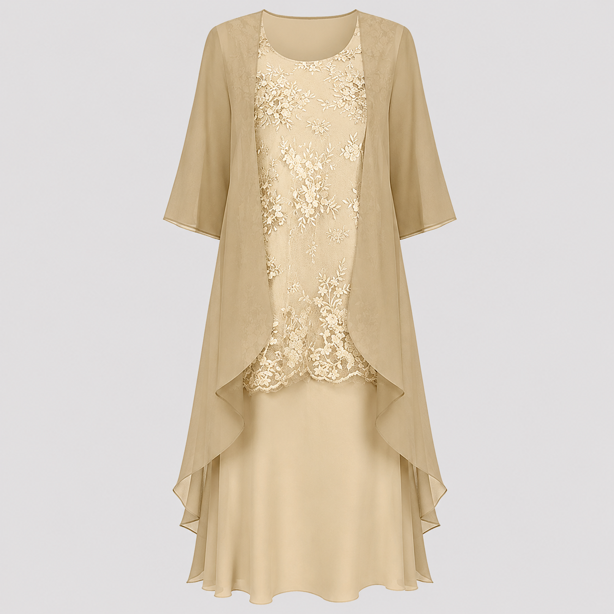 Melia | Noelle Chiffon Two-Piece Dress