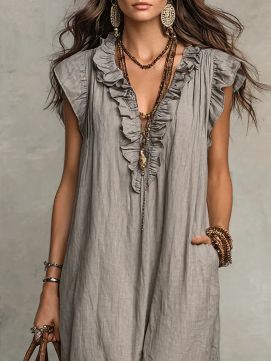 Melia | Sienna Boho Ruffle Maxi Dress