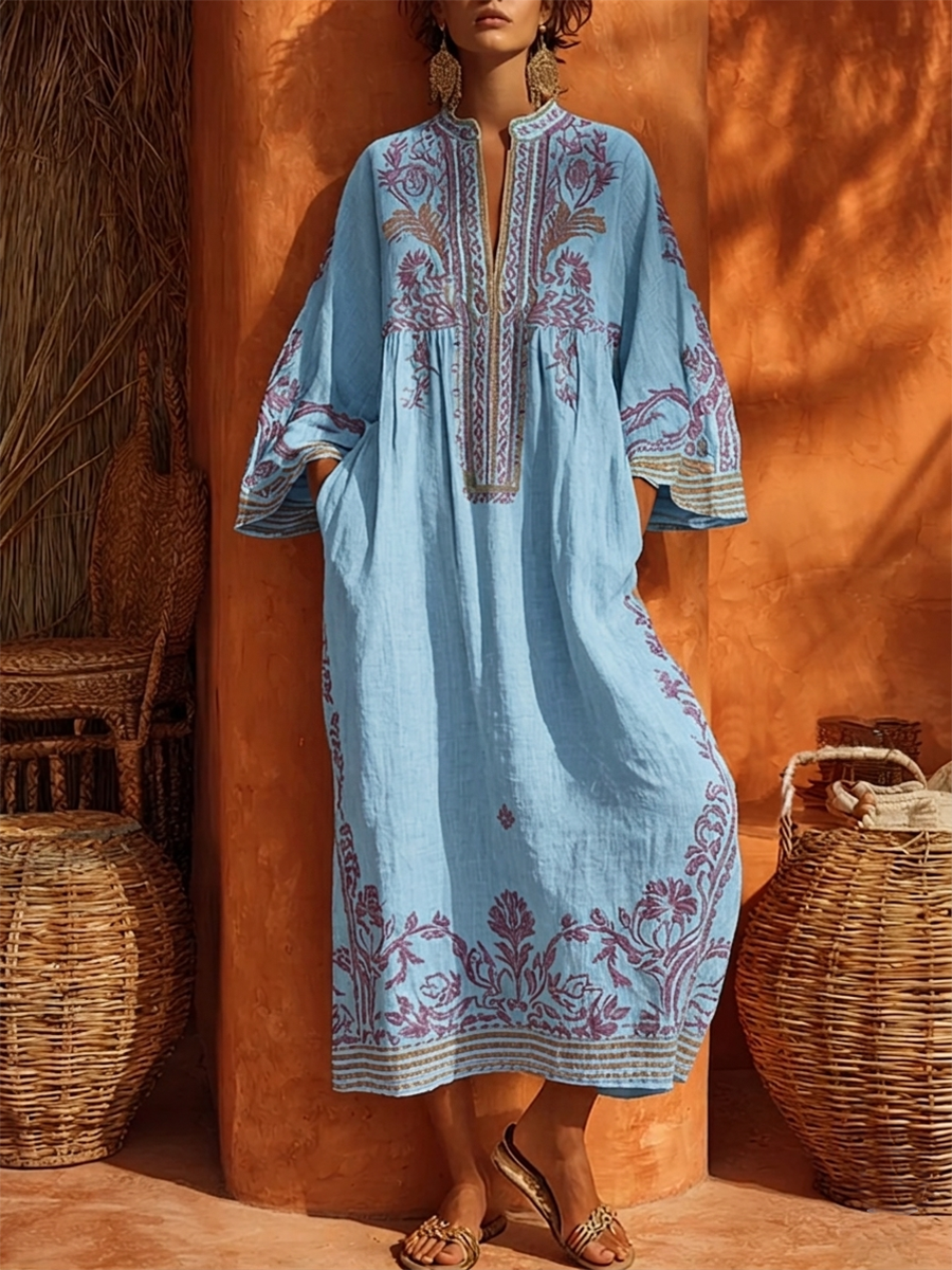Melia | Isabelle Boho Embroidered Maxi Dress