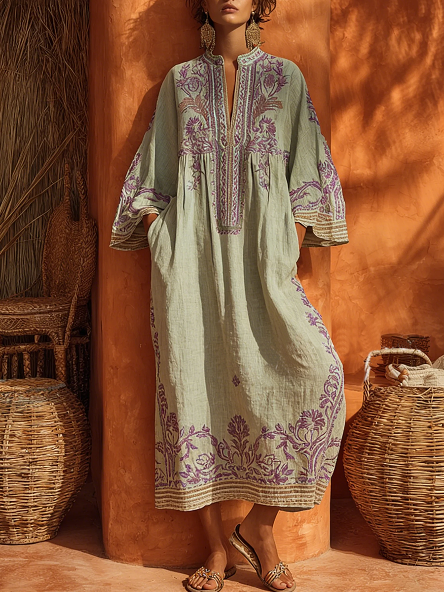 Melia | Isabelle Boho Embroidered Maxi Dress