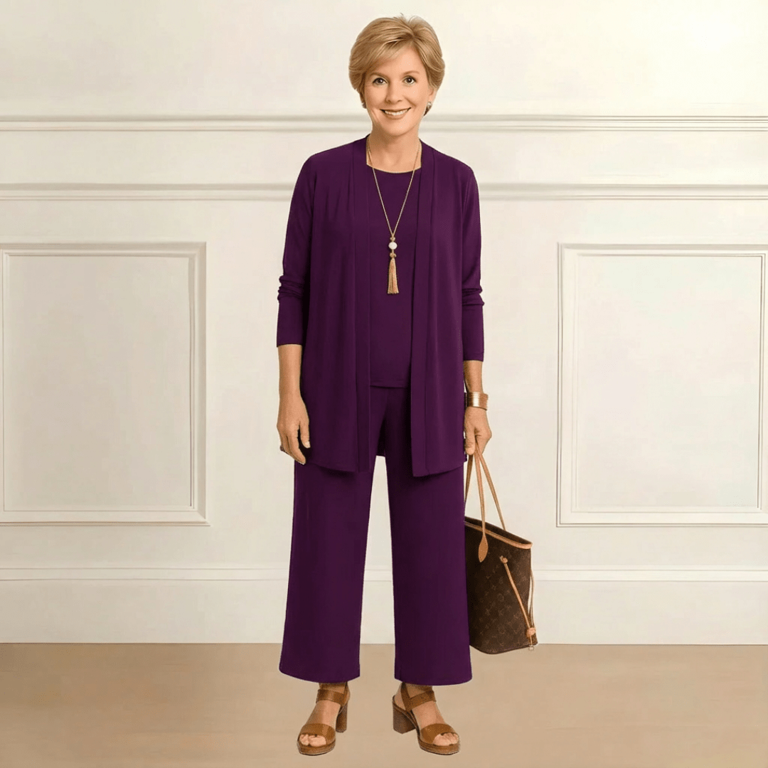 Melia | Rosalie Cardigan, Top & Pants Set